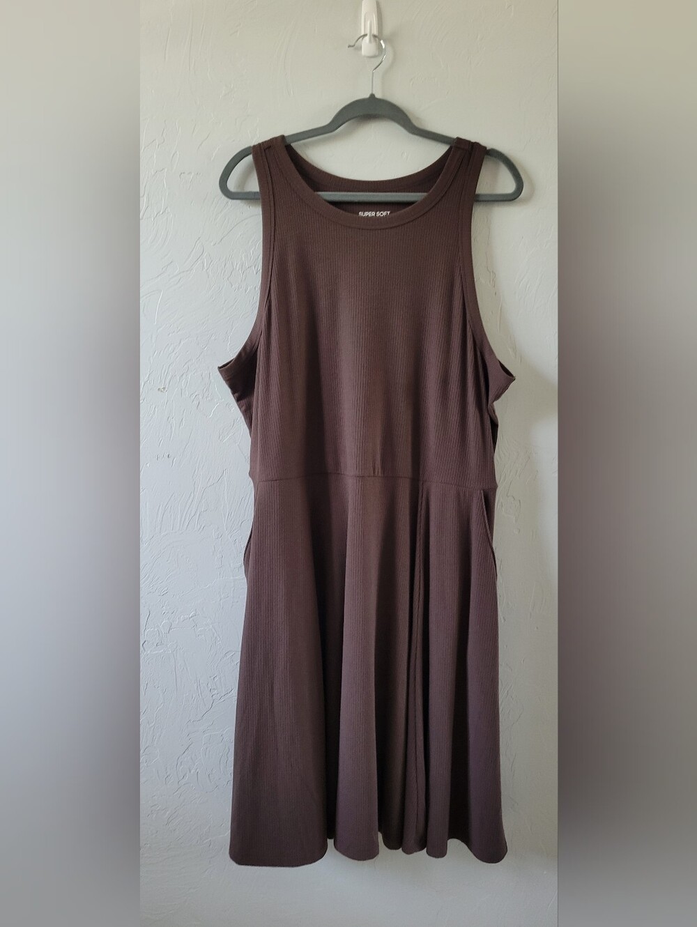 Torrid Super Soft Dress Brown Size 4 Plus Size Casual Lounge Boho Coastal - Picture 3 of 7